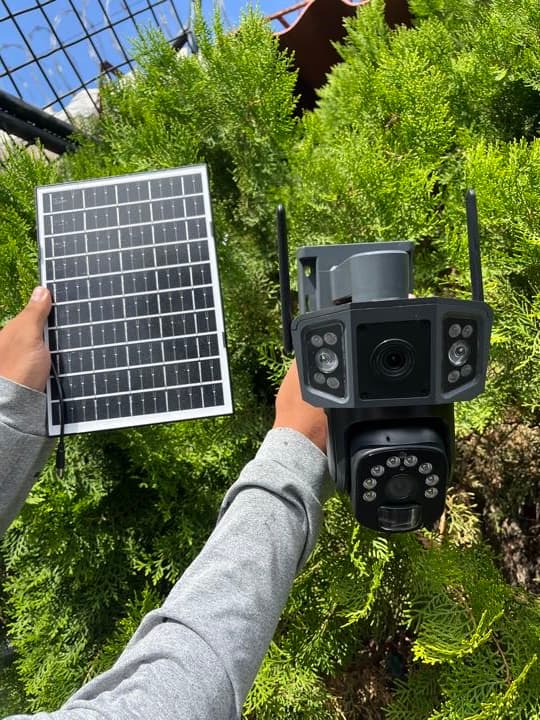 Cámara solar con chip 3 lentes