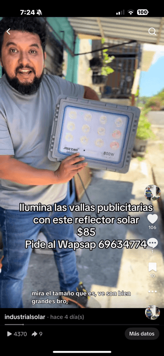 Reflector solar 800w jortan