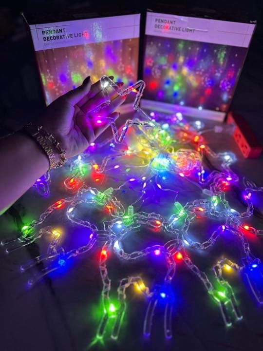 Navideño Guía de venado multicolor navideñas